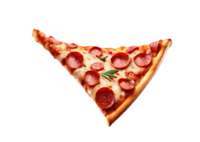 ai generiert Scheibe von Peperoni Pizza. png