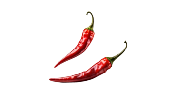 röd varm chili peppar på transparent bakgrund png. ai generativ png