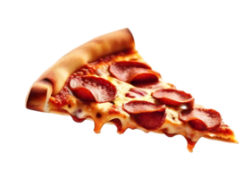 AI generated Slice of pepporoni pizza - PNG