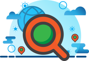 modern search illustration png