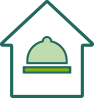 verde contorno hogar icono png