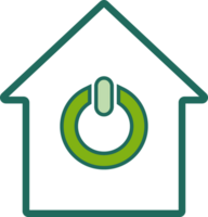 verde contorno hogar icono png