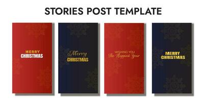 luxury christmas background, Flat stories template, chirstmas greeting illustration, stories collection for christmas editable template, greeting card stories template, portrait Christmas vector