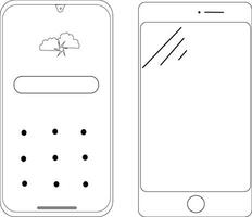 Los telefonos , toque , almohadillas vector