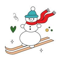 Snowman. Merry Christmas and Happy New year vector