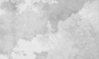 Abstract Dotted Halftone Retro Paper Print Texture Vector Filter with Transparent Background Grayscale