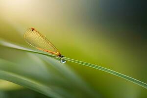 plant close up with greenery and dew drops background images wallpaper with Ai generated photo