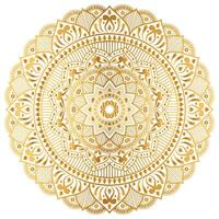 Luxury mandala gold transparent background in islamic arabesque style for invitation vector