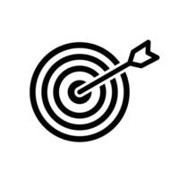 Target icons. Goal symbol collection. Simple target with arrow. Darts icon. Target mission vector illustration on white background. Target icon simple sign.