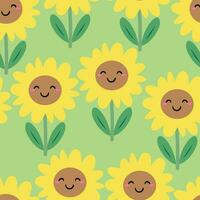 Cute cartoon floral seamless pattern. cute wallpaper for gift wrapping paper, textile, colorful vector for children, flat style