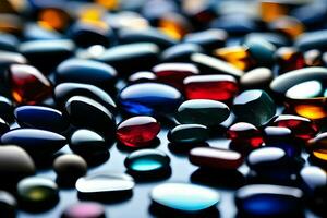 Photo of a realistic close-up of a group of natural stones with Ai generated