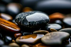 Photo of a realistic close-up of a group of natural stones with Ai generated