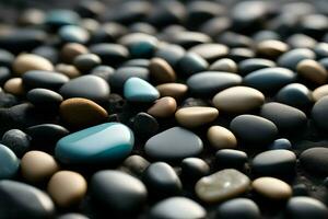 Photo of a realistic close-up of a group of natural stones with Ai generated