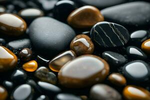 Photo of a realistic close-up of a group of natural stones with Ai generated