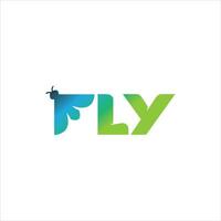 Fly bee logo design vector