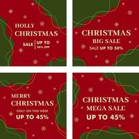 christmas abstract banner set vector