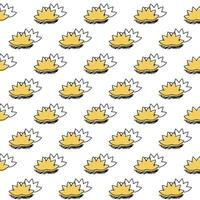 Seamless geometric pattern with abstract lotus silhouette. Vector illustration