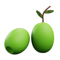 3 d ilustração do Oliva fruta png