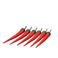 3 D illustration of chili png