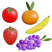 3d des fruits icône png