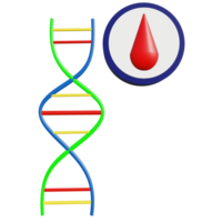 3 D illustration of genetic icon png