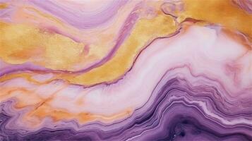 a close up of a marble surface with orange and white paint AI Generated photo