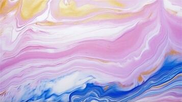 a close up of a marble surface with orange and white paint AI Generated photo