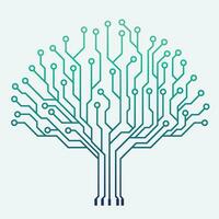Vector Circuit technology tree on white background.
