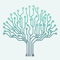 Vector Circuit technology tree on white background.