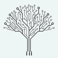 Vector Circuit technology tree on white background.