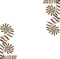 Frame with fern leaves for websites, cards and your other designs. Vector illustration isolated on white background.