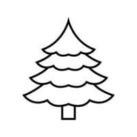 Christmas tree vector icon. new year illustration sign. winter symbol.