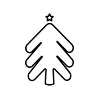 Christmas tree vector icon. new year illustration sign. winter symbol.