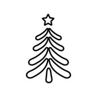 Christmas tree vector icon. new year illustration sign. winter symbol.