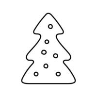 Christmas tree vector icon. new year illustration sign. winter symbol.