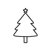 Christmas tree vector icon. new year illustration sign. winter symbol.