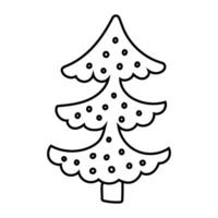 Christmas tree vector icon. new year illustration sign. winter symbol.