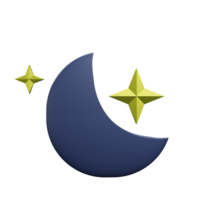 creciente Luna y estrella icono png