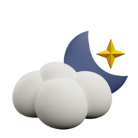 bewolkt nacht icoon png