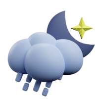 Rainy night icon png