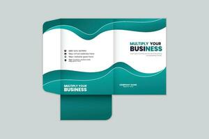 modern business marketing folder design template vector