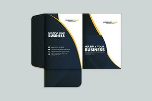 modern business marketing folder design template vector