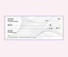 Blank Cheque, Bank Cheque with guilloche template vector