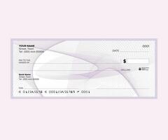 Blank Cheque, Bank Cheque with guilloche template vector