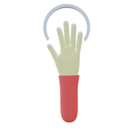 3 D illustration of touch and hold hand gesture icon png