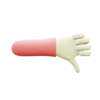 3 D illustration of hand down hand gesture icon png