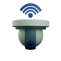 3 D illustration of smart security camera icon png