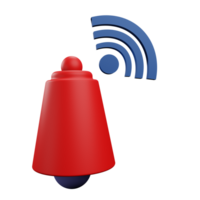 3 D illustration of smart notification bell icon png