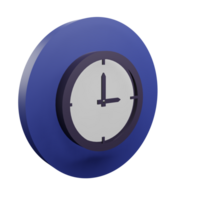 3 D illustration of clock icon png