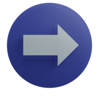 3 D Illustration of next arrow icon png